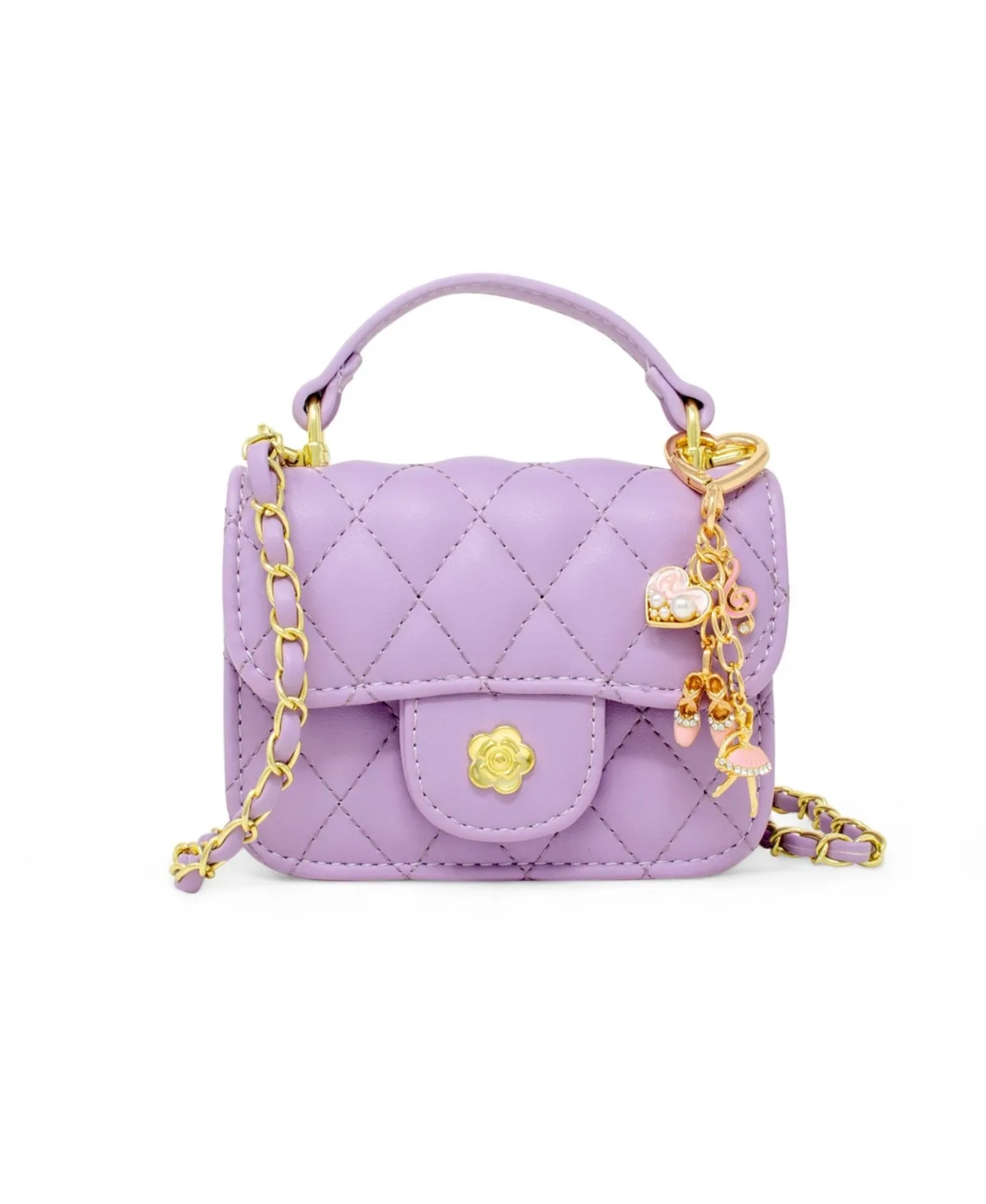 Tiny Quilted Ballet Charm Handbag by Zomi Gems