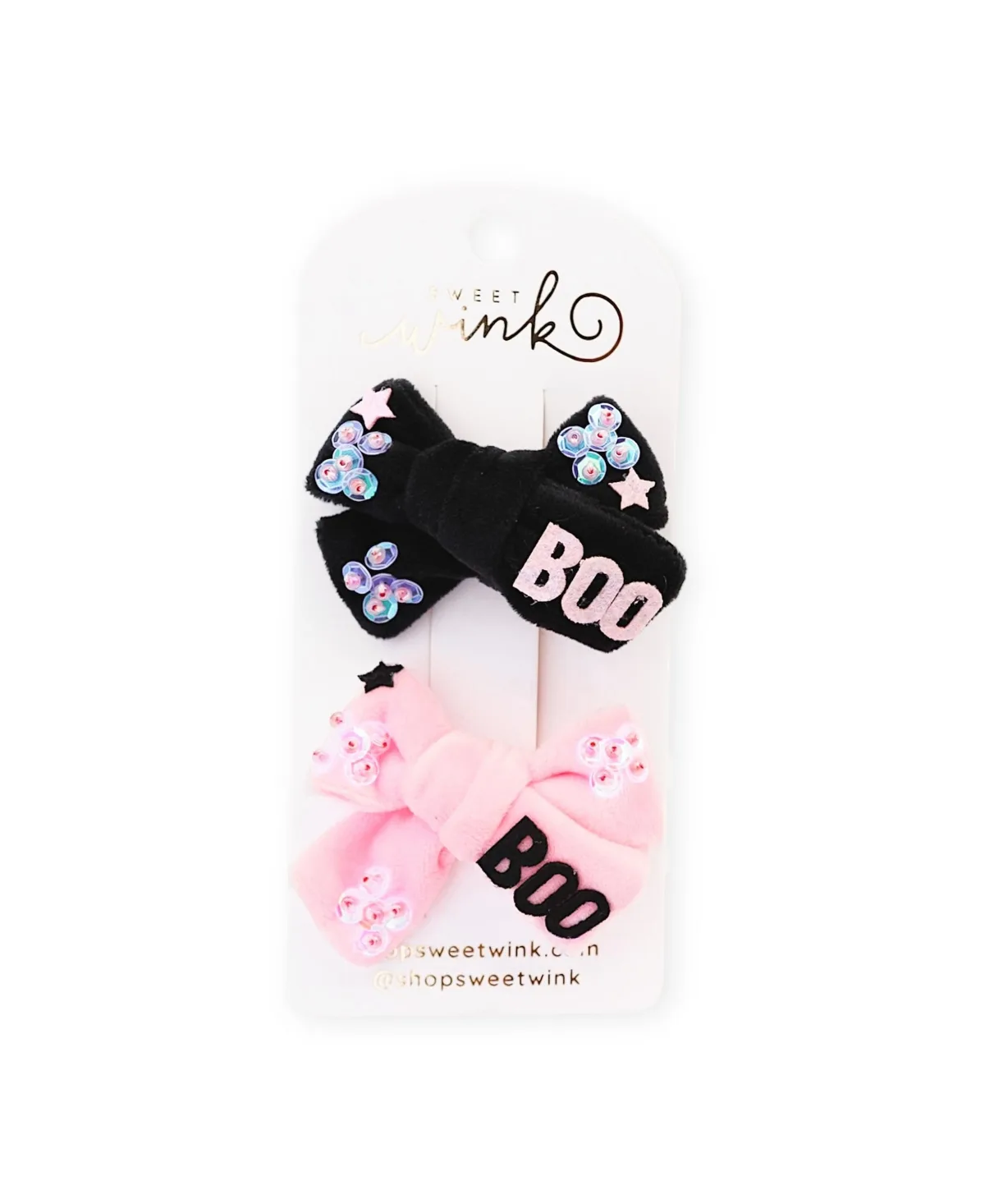 Boo Bows Halloween Clip Set by Sweet Wink