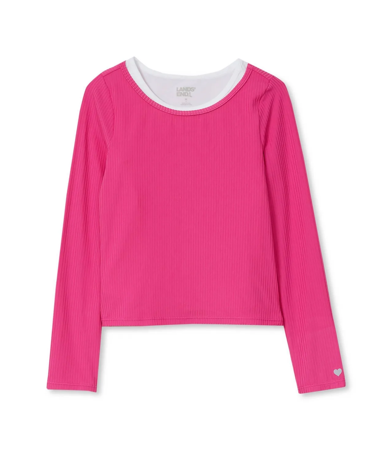 Ribbed Long-Sleeve T-Shirt and Tank Top, 2-Piece Set by Lands' End