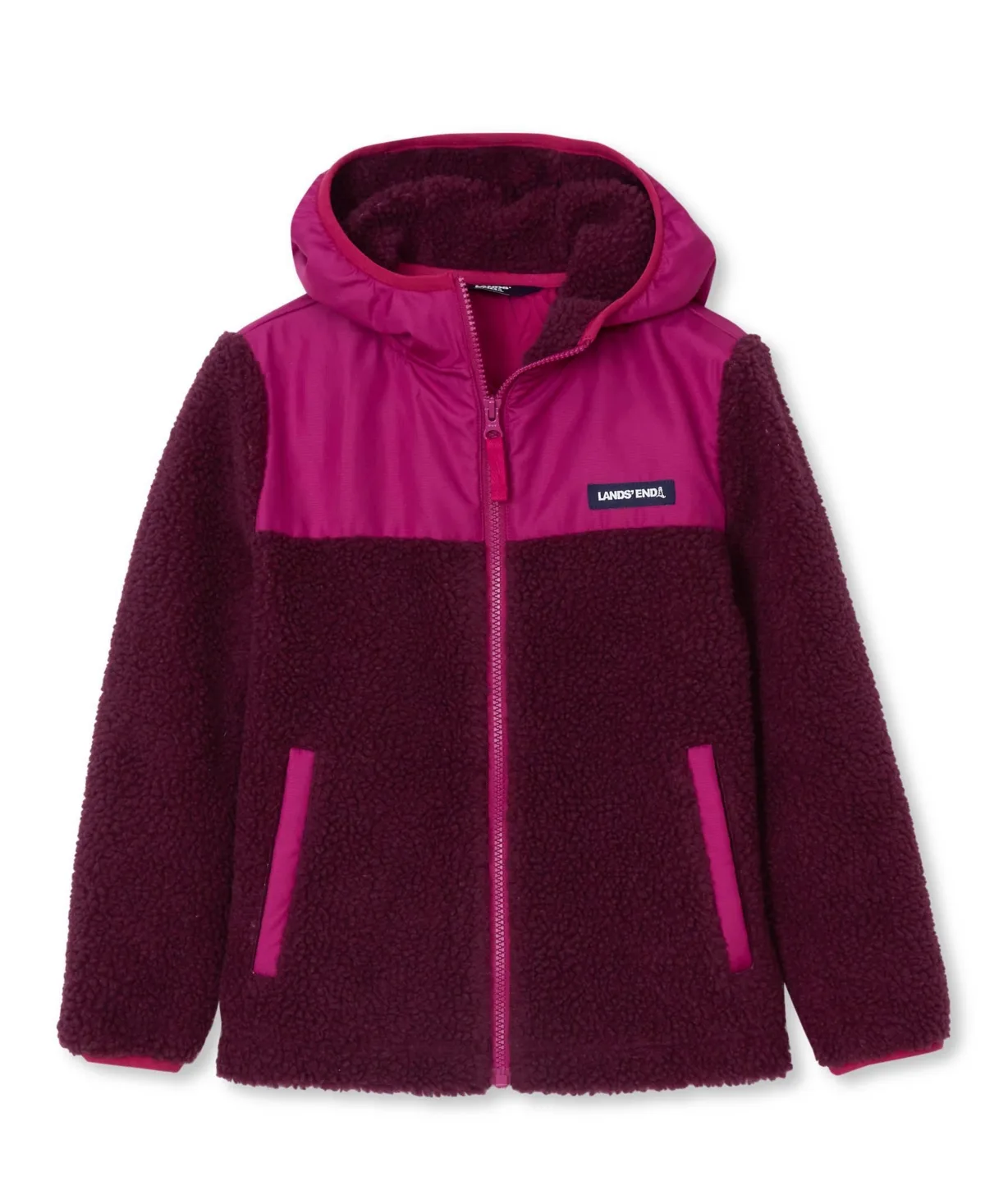 High Pile Fleece Hooded Jacket by Lands' End