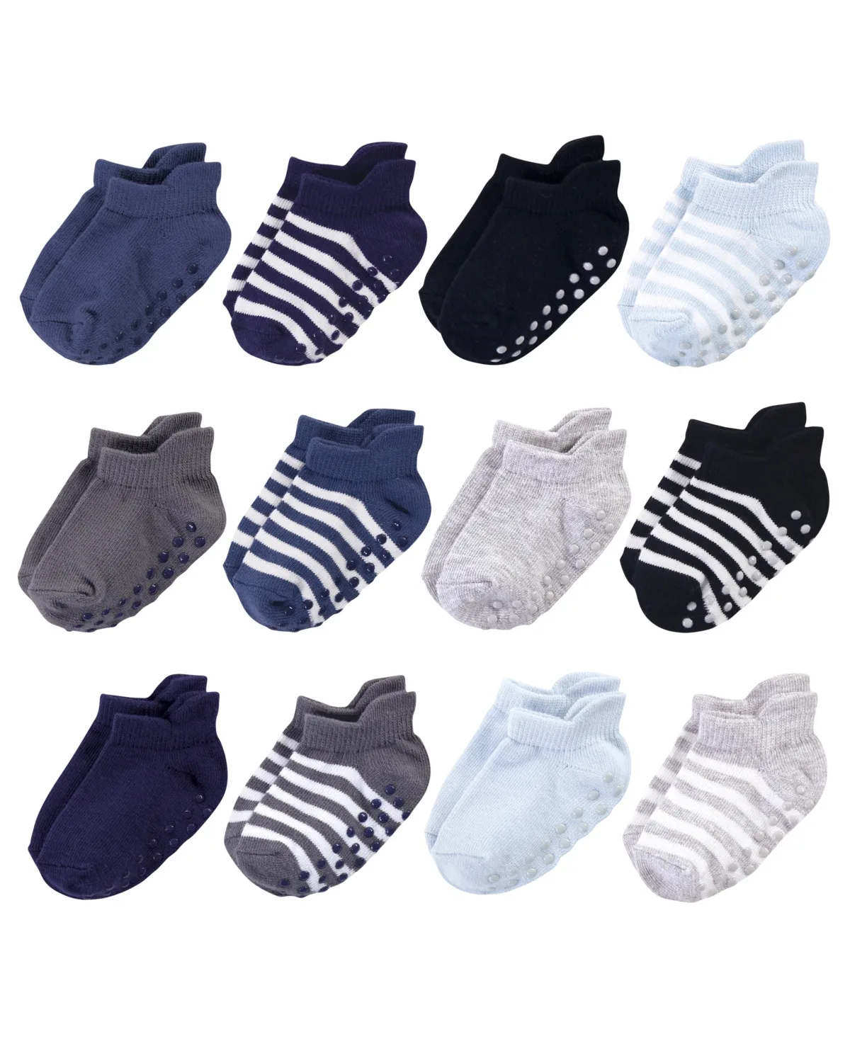 Natural Slip-Resistant Socks 12-Pair Pack by Touched By Nature