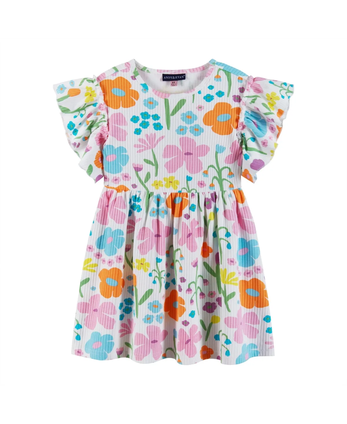 Floral Rib Knit Dress by Andy & Evan