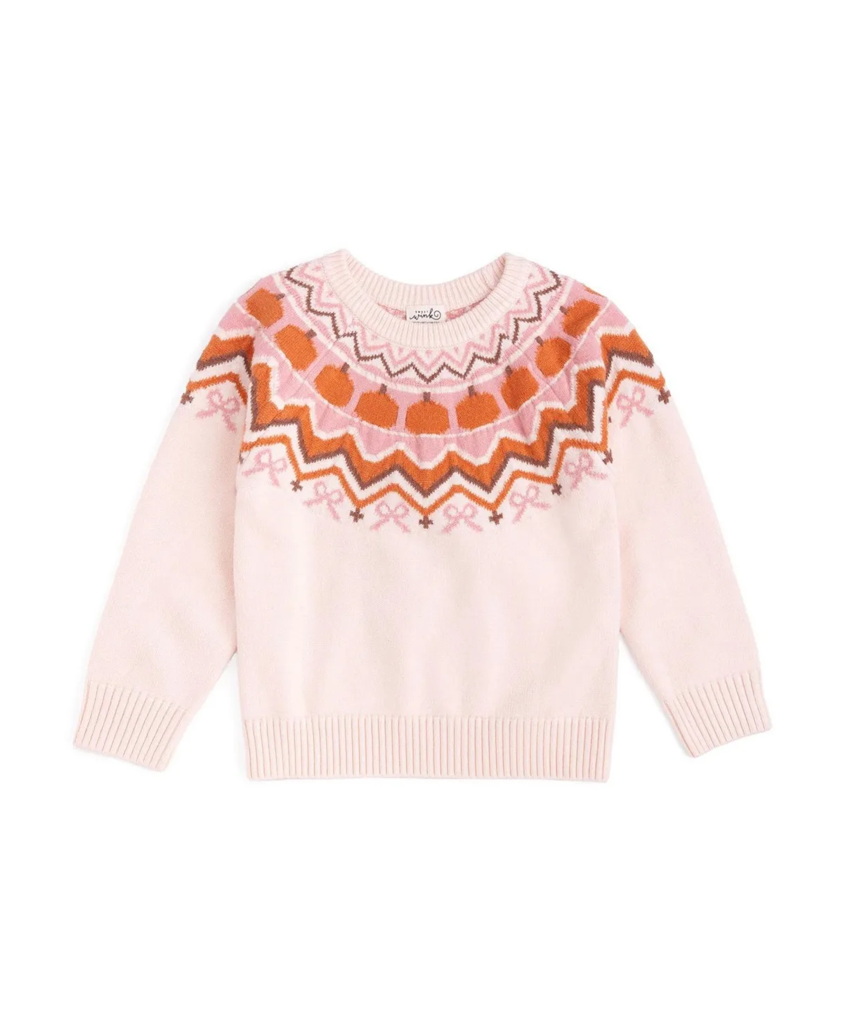 Pumpkin Fair Isle Sweater by Sweet Wink
