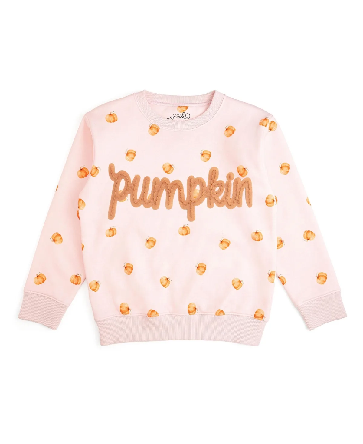 Pumpkin Stitch Patch Sweatshirt by Sweet Wink