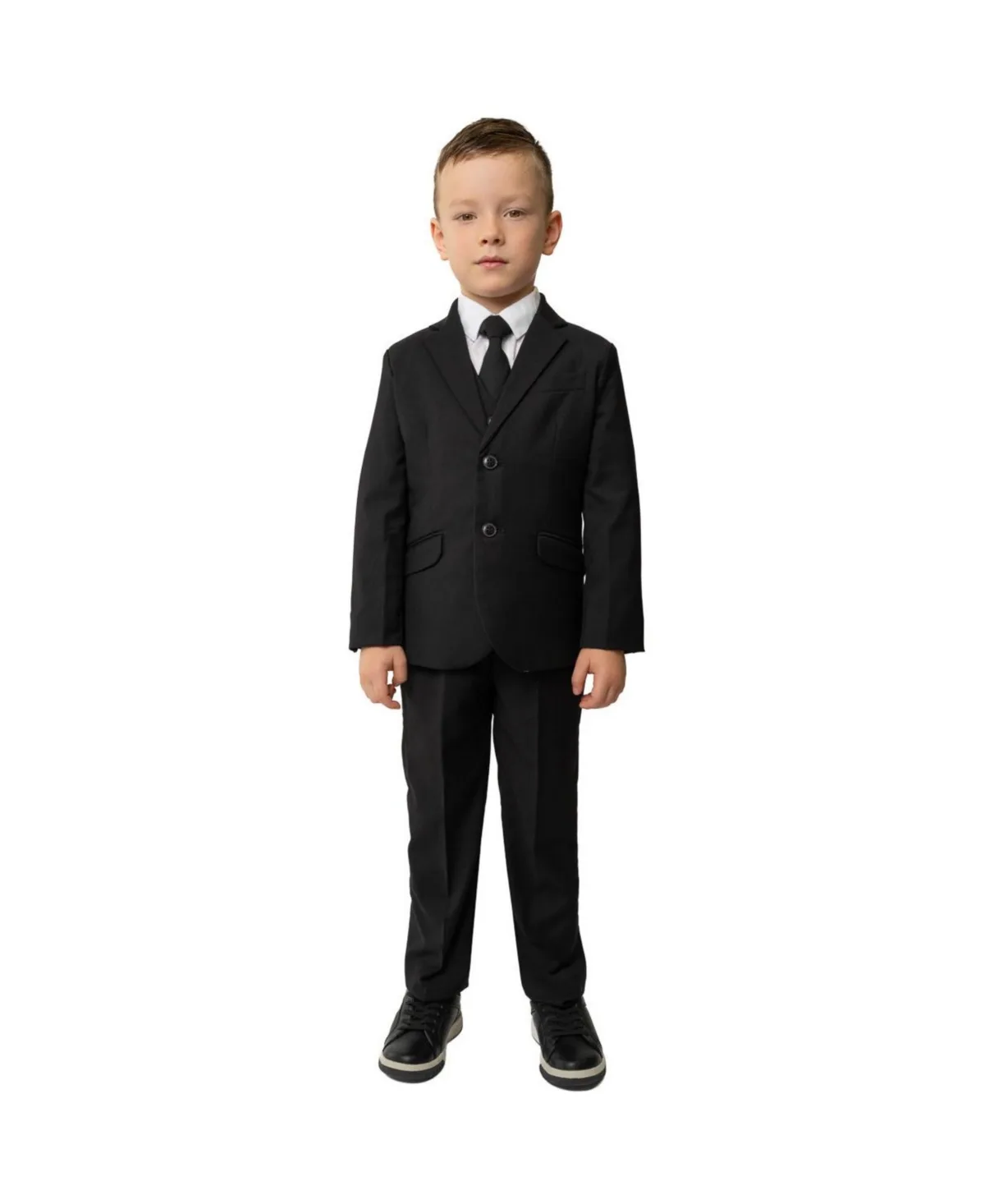 007 Slim Fit 5-Piece Shirt, Tie, Jacket, Vest and Pants Suit Set by Peanut Butter Collection