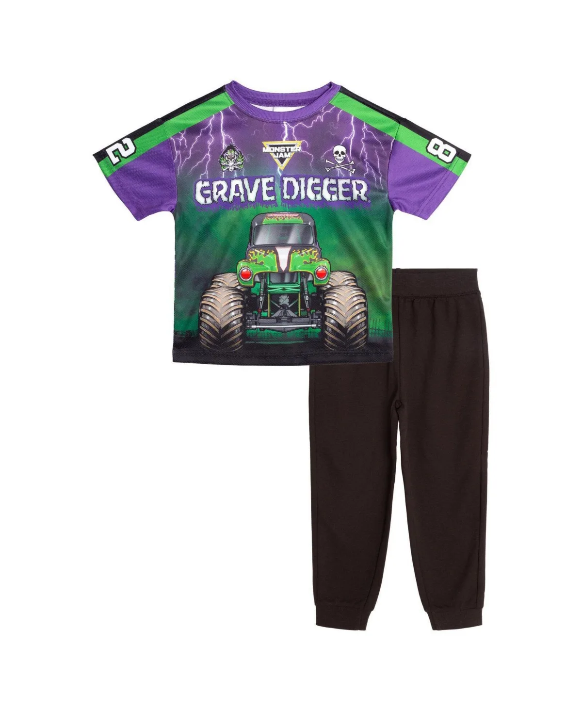 Athletic Graphic T-Shirt and Joggers, 2-Piece Set by Monster Jam