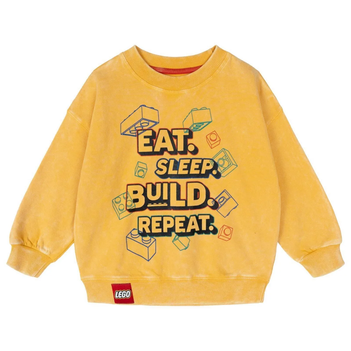 Face Grid Graphic Crewneck Cotton-Blend Sweatshirt by Lego