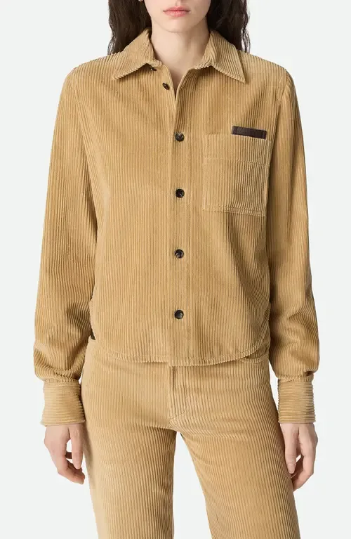 Cotton Corduroy Button-Up Shirt by Bottega Veneta