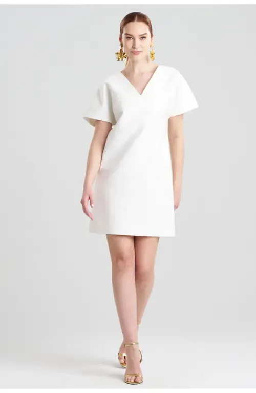 Canvas Short Sleeve Sheath Dress by Natori