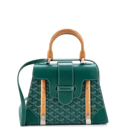 Saigon Top Handle Bag Coated Canvas with Leather PM