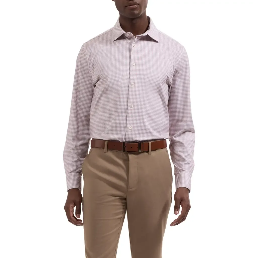 James OoohCotton® Gingham Button-Up Shirt by Bugatchi