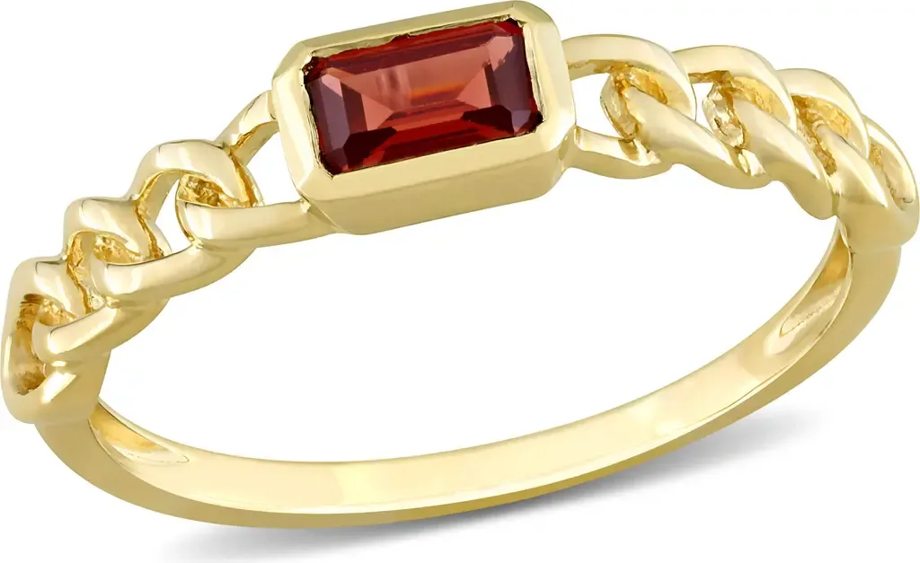 Solitaire Birthstone Link Design Ring 14k by Julianna B.