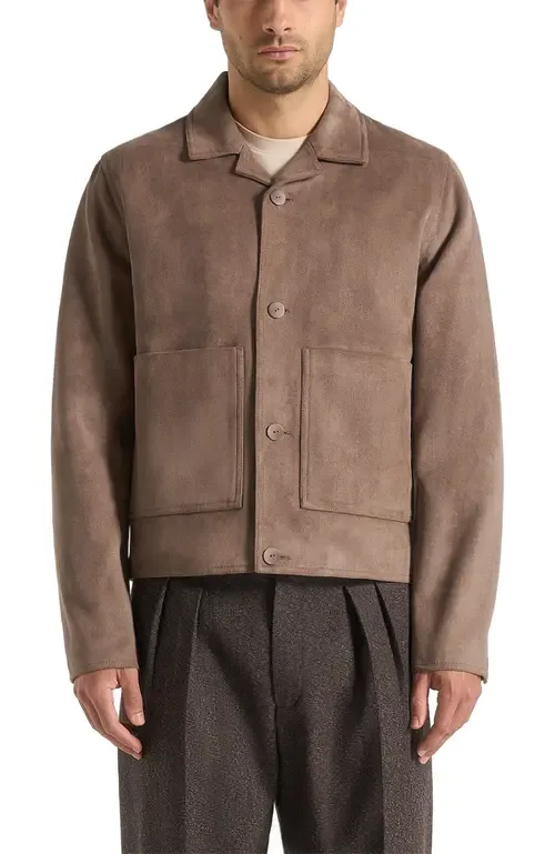 Michel Suede Jacket with Revere Collar by Manière De Voir