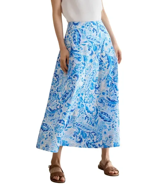 Antonella Paisley Print Midi Skirt by HOBBS LONDON