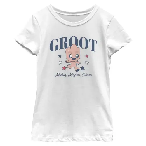 Mischief Mayhem Cuteness Graphic Short Sleeve T-Shirt by Guardians of the Galaxy Vol. 2