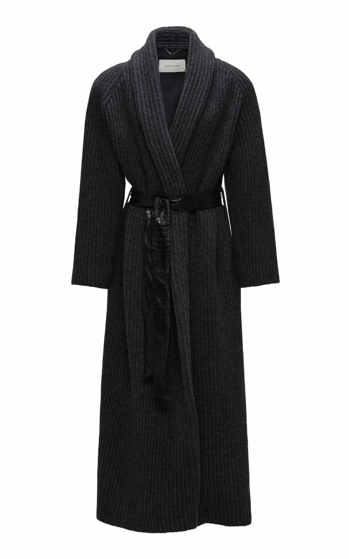 Ribbed-Knit Wool Coat by Magda Butrym
