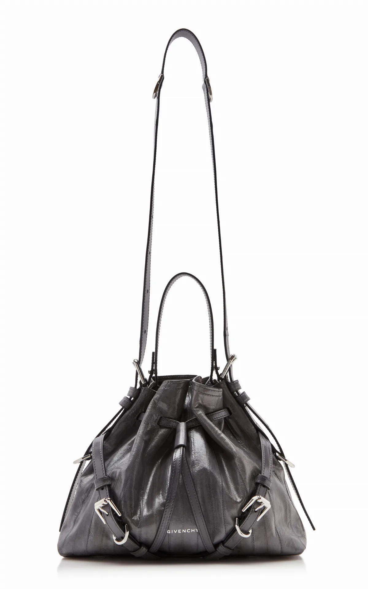 Voyou Small Fish Skin Leather Bucket Bag by Givenchy