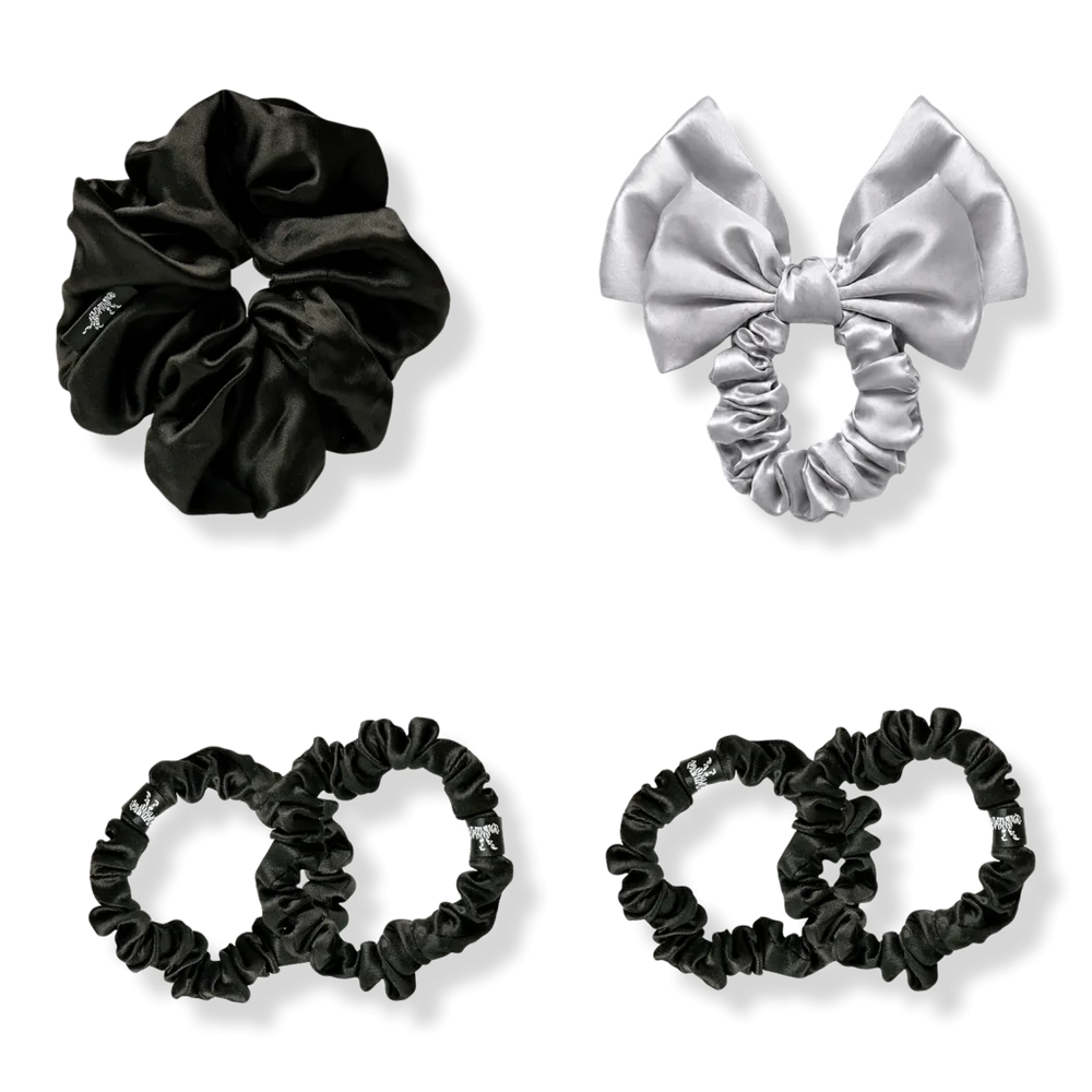 Organic Silk Moonlit Muse Scrunchie Set by LINA LENNOX
