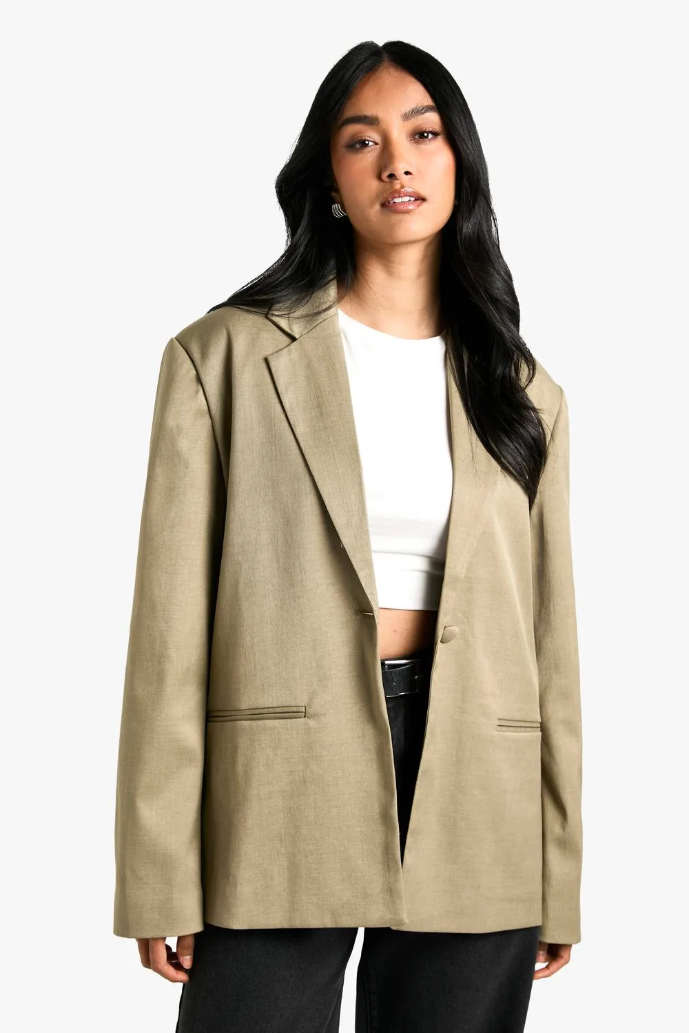 Tailored Single Breast Oversized Blazer by boohoo