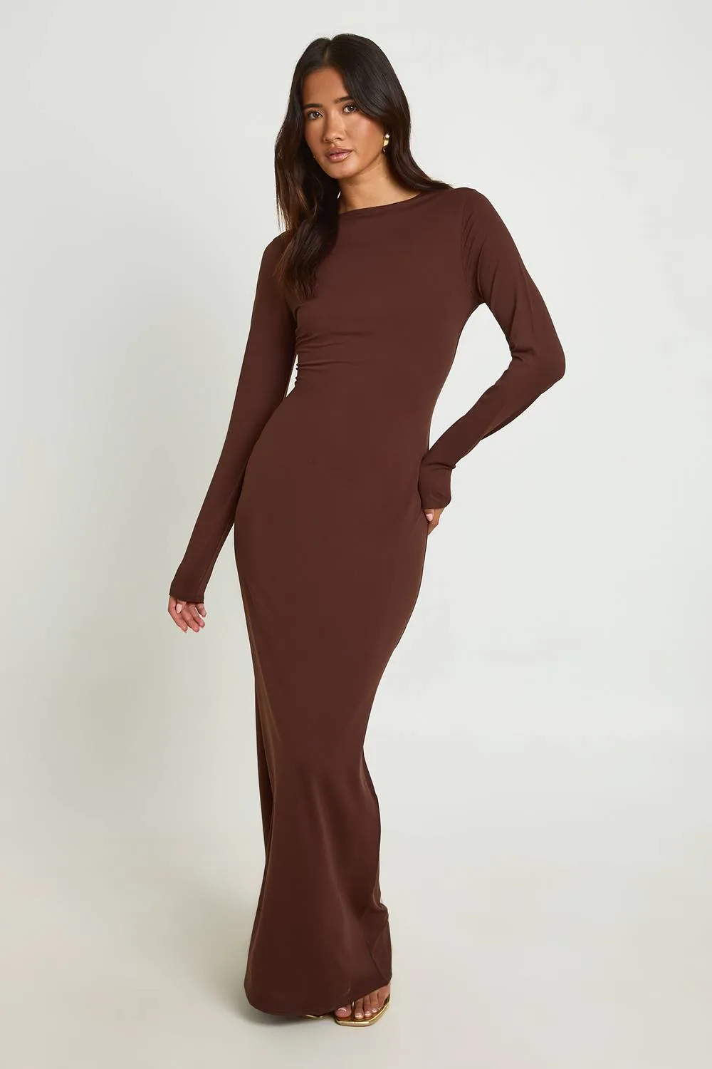 Basic Super Soft Long Sleeve Maxi Dress
