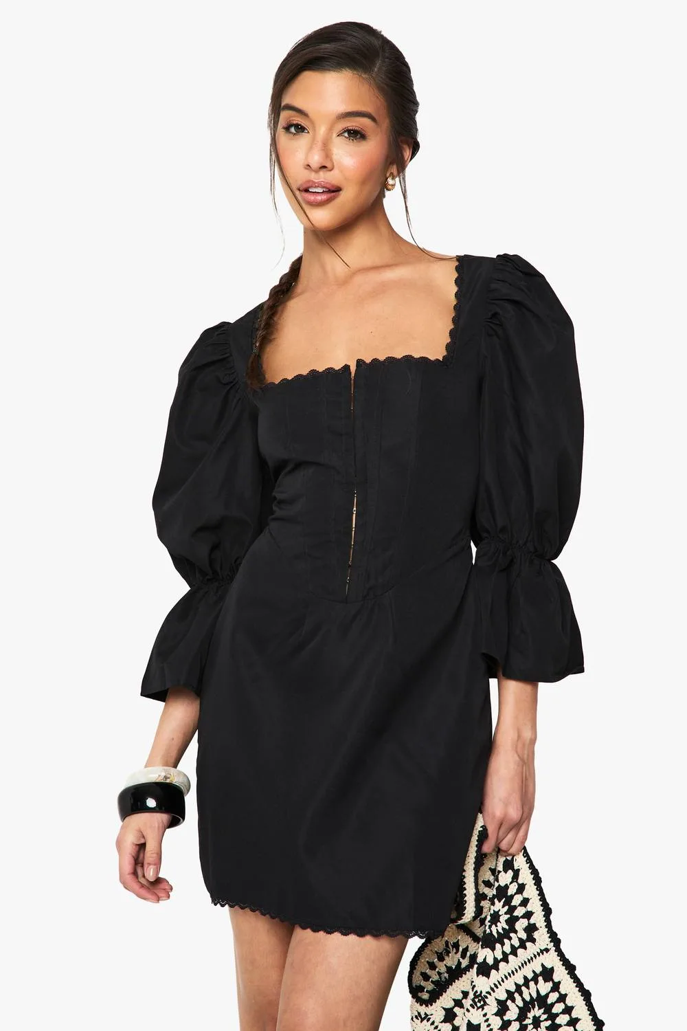 Hook & Eye Corset Dress by boohoo