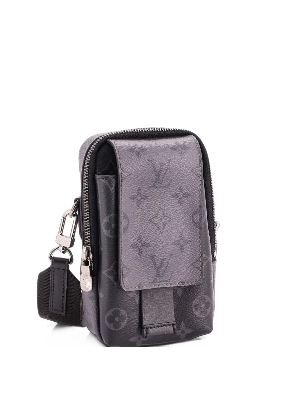 Double Phone Pouch NM Reverse Monogram Eclipse Canvas Crossbody Bag by Louis Vuitton Pre-Owned