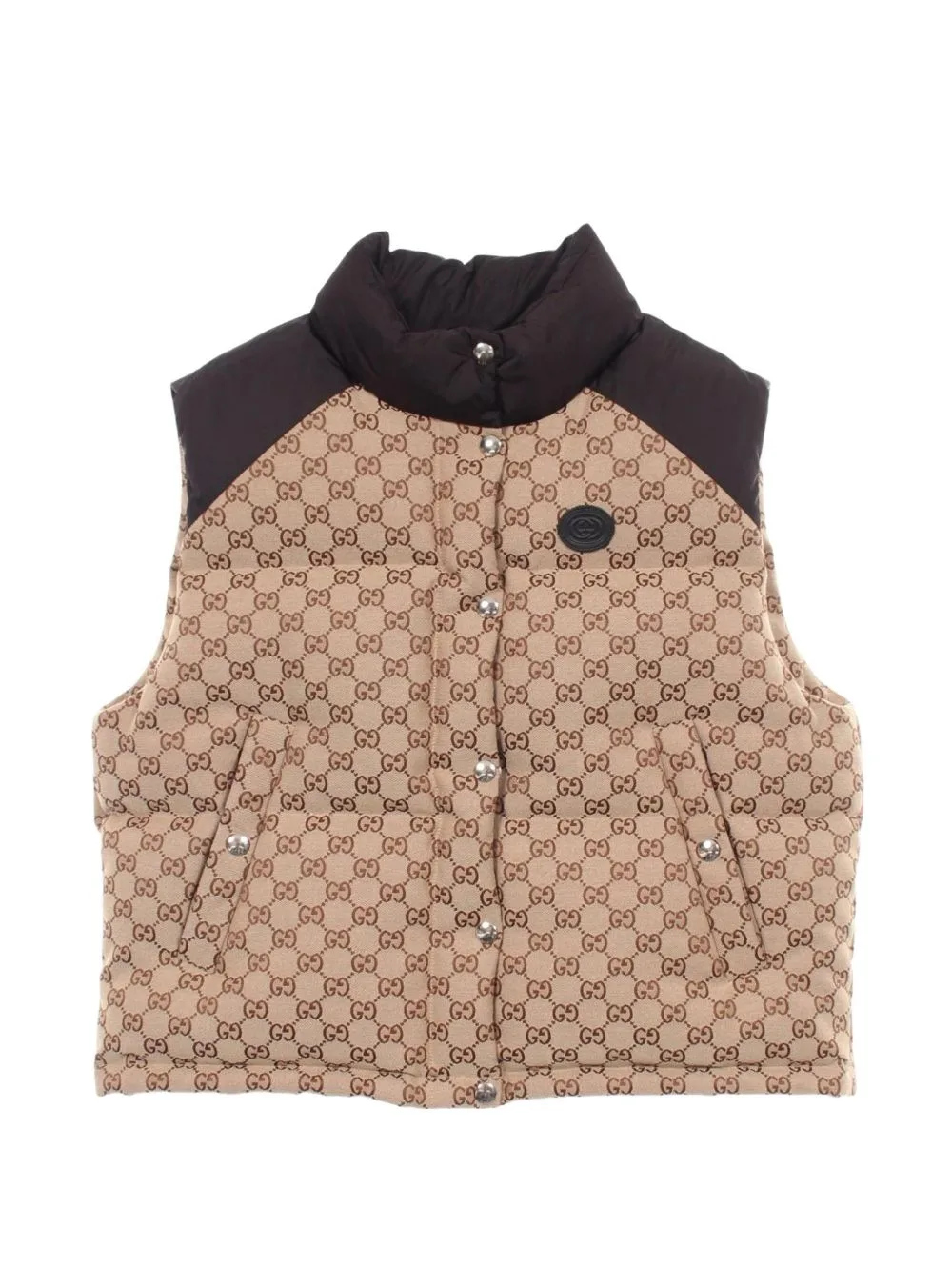 2010s GG Canvas Down Vest by Gucci Pre-Owned