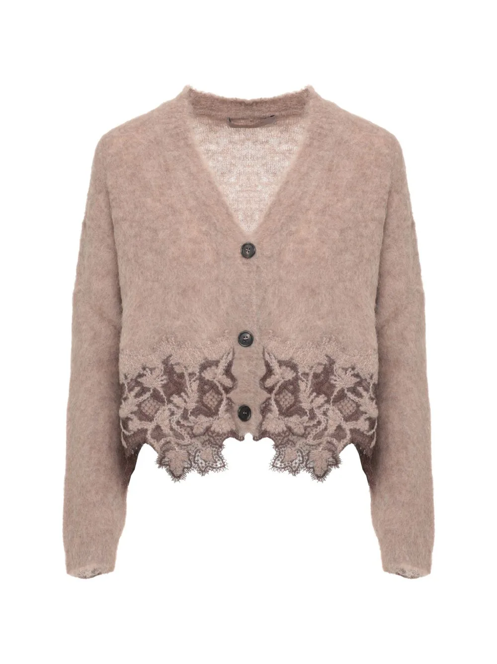 Lace-Trim Cardigan by D.Exterior