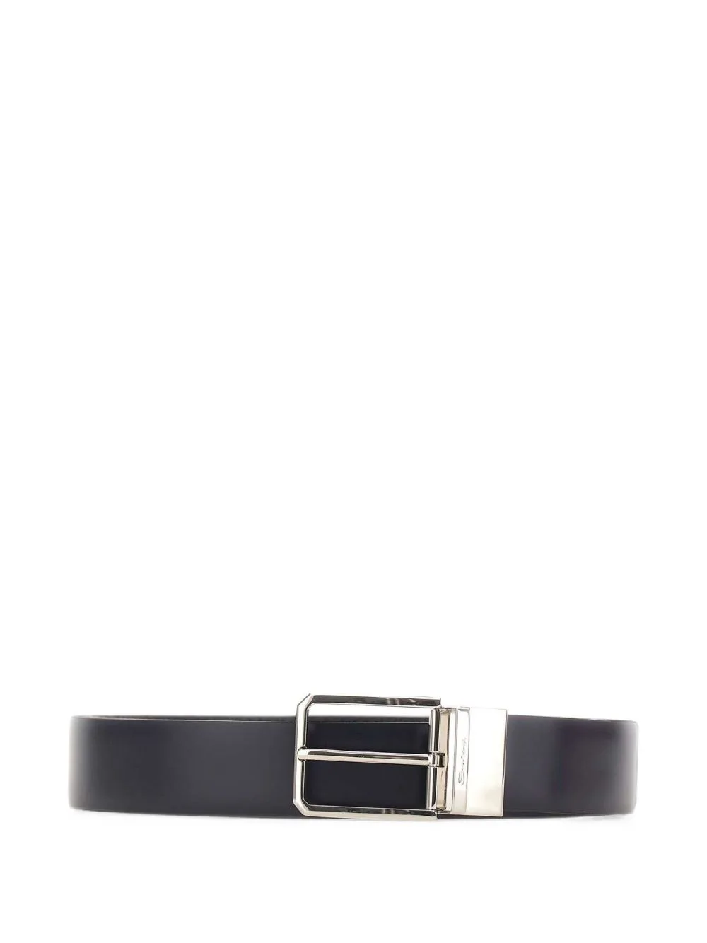 Logo Buckle Leather Belt by Santoni