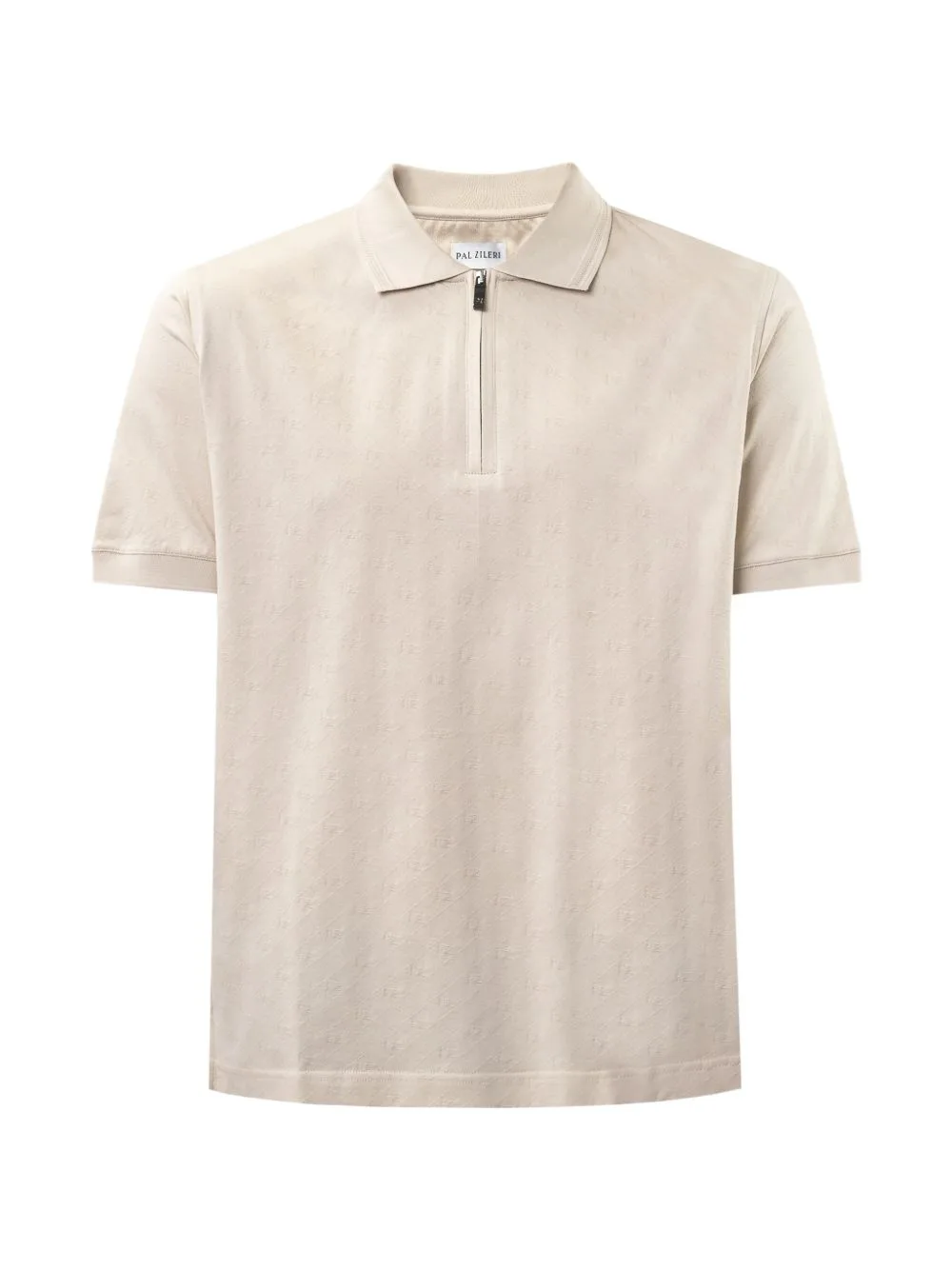 Monogram-Jacquard Zip-Fastening Polo Shirt by Pal Zileri