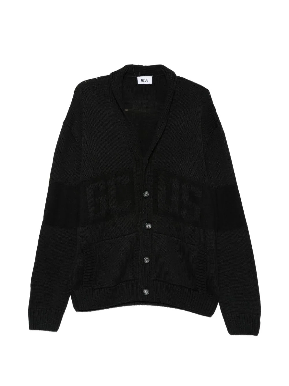 Logo-Intarsia Knit Cardigan by GCDS