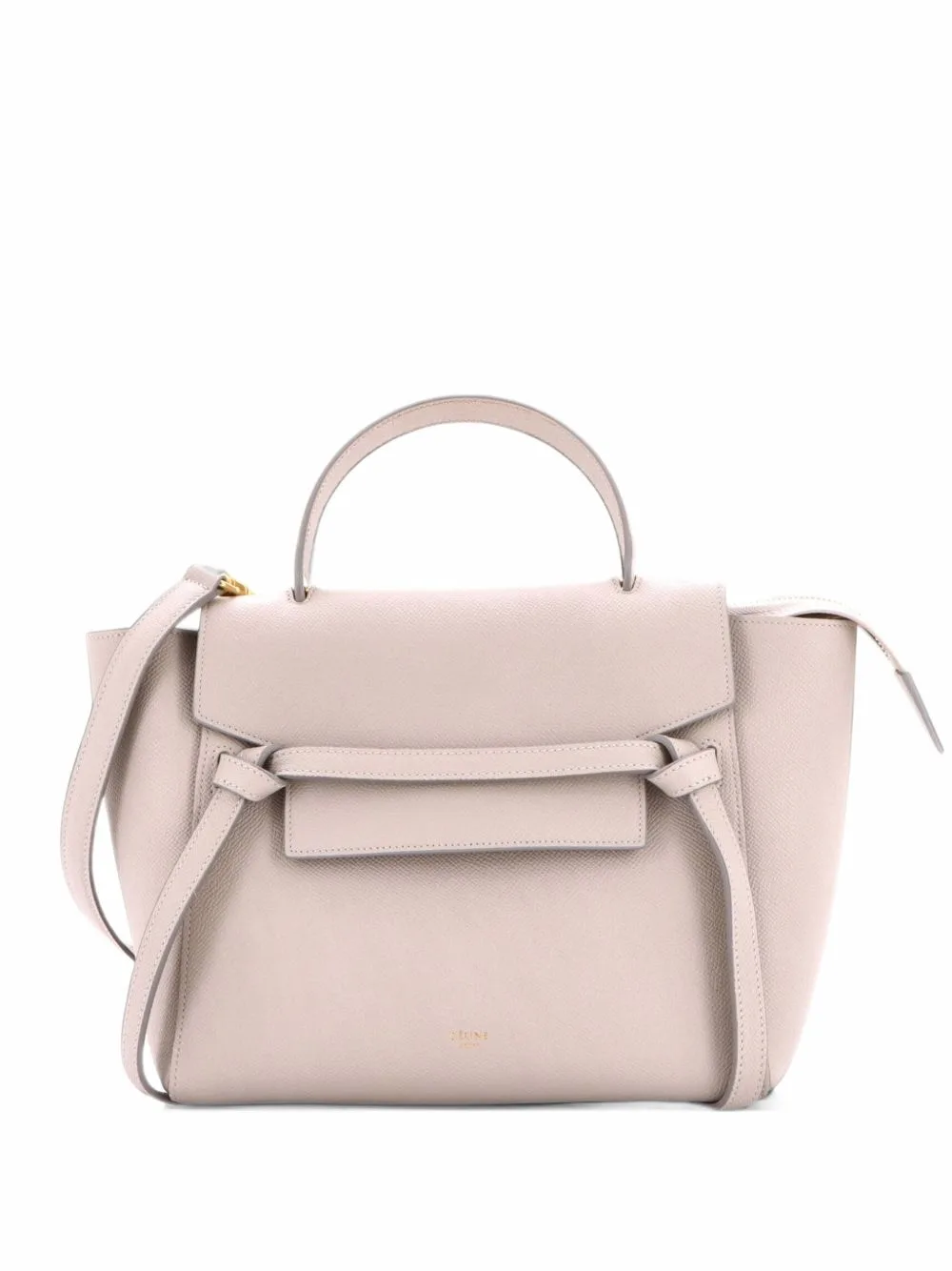 Belt Bag Textured Leather Micro Satchel by Celine Pre-Owned