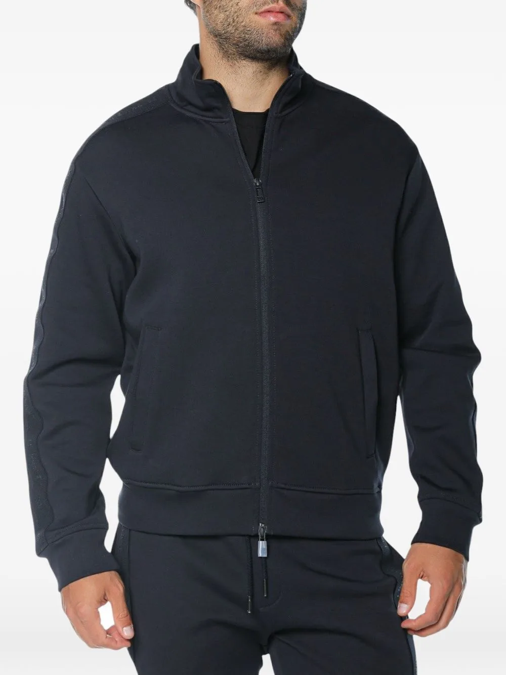 Logo-Tape Zip-Up Sweatshirt by Armani Exchange
