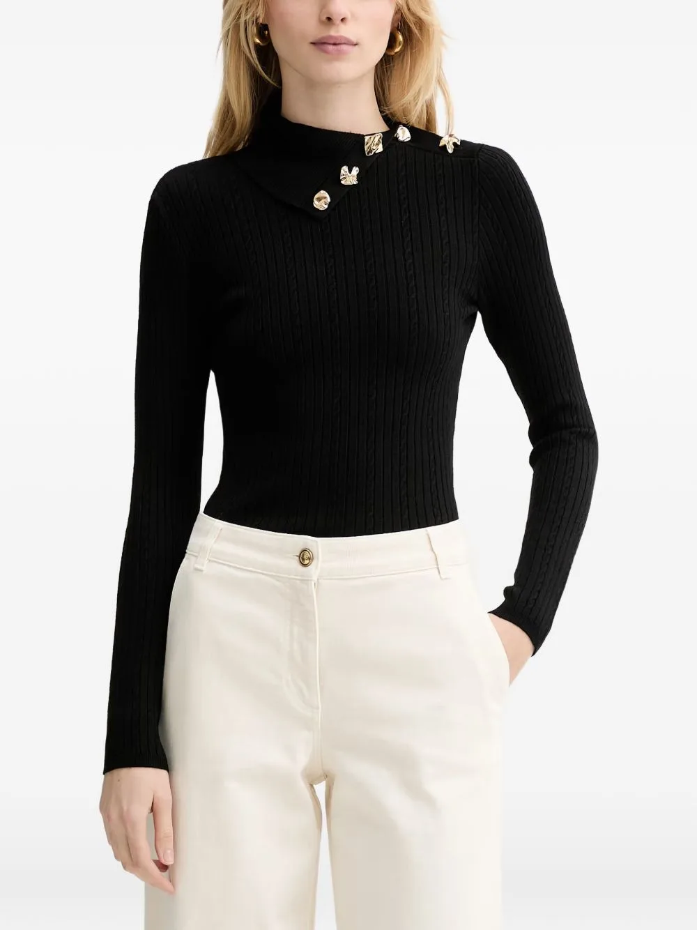 Asymmetric Neck Sweater by GUESS USA