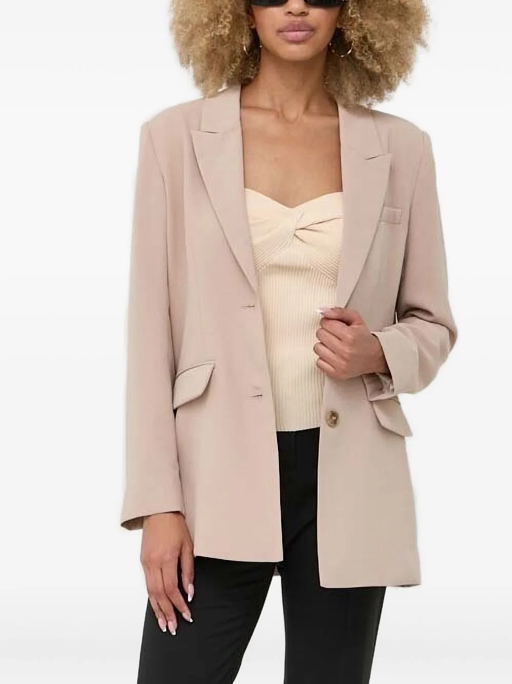 Single-Breasted Button Blazer by Notes du Nord