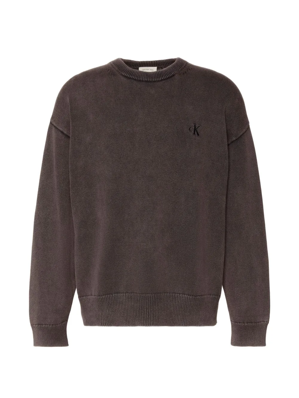 Embroidered Crew Neck Jumper by Calvin Klein