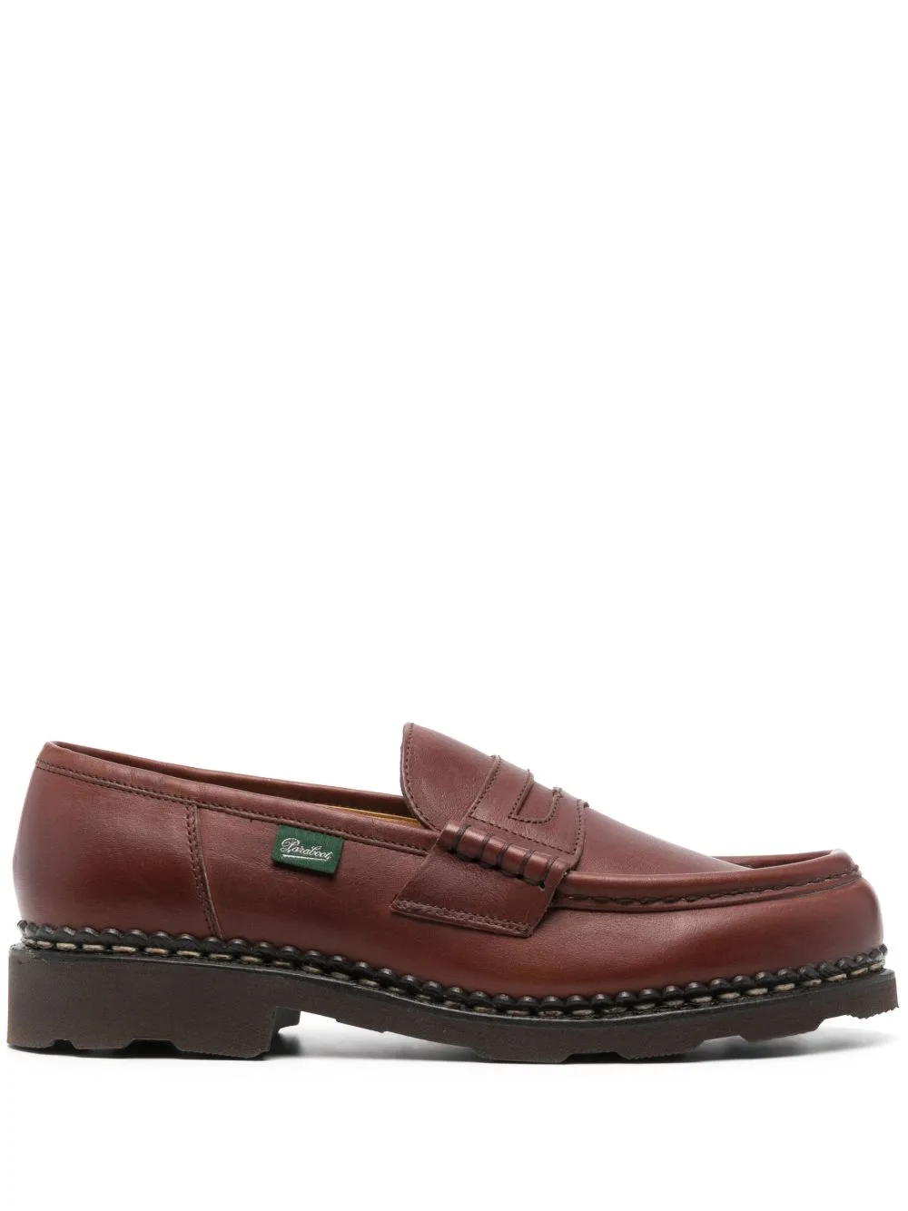 Logo-Tag Calf-Leather Loafers by Paraboot