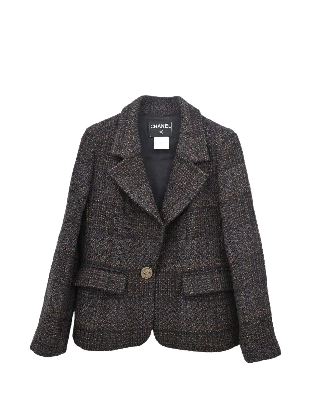 2002 Single-Breasted Tweed Jacket by CHANEL Pre-Owned
