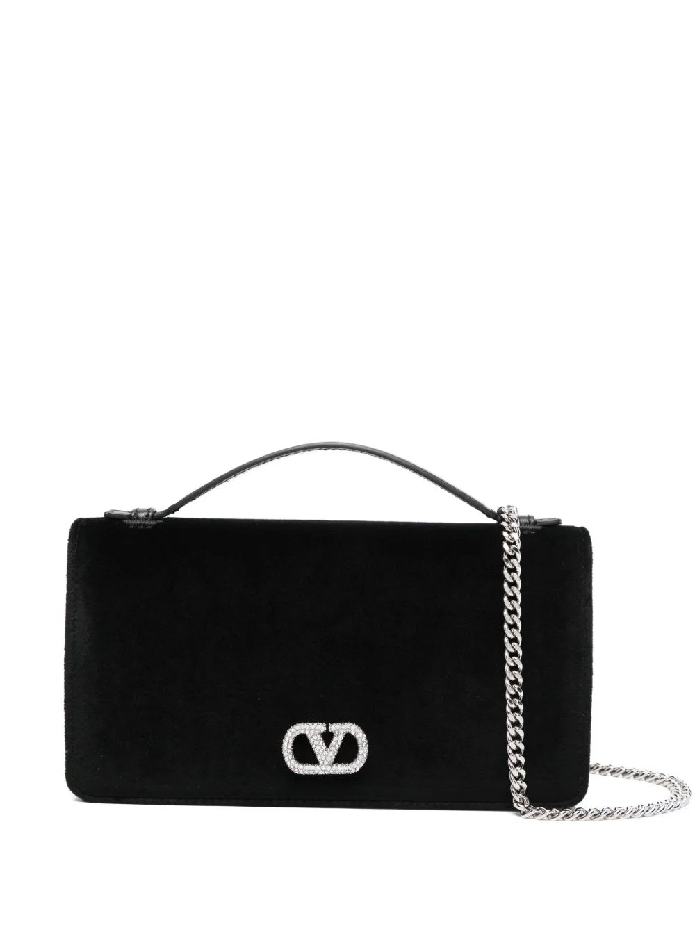 VLogo Signature Crystal-Embellished Cross Body Bag by Valentino Garavani