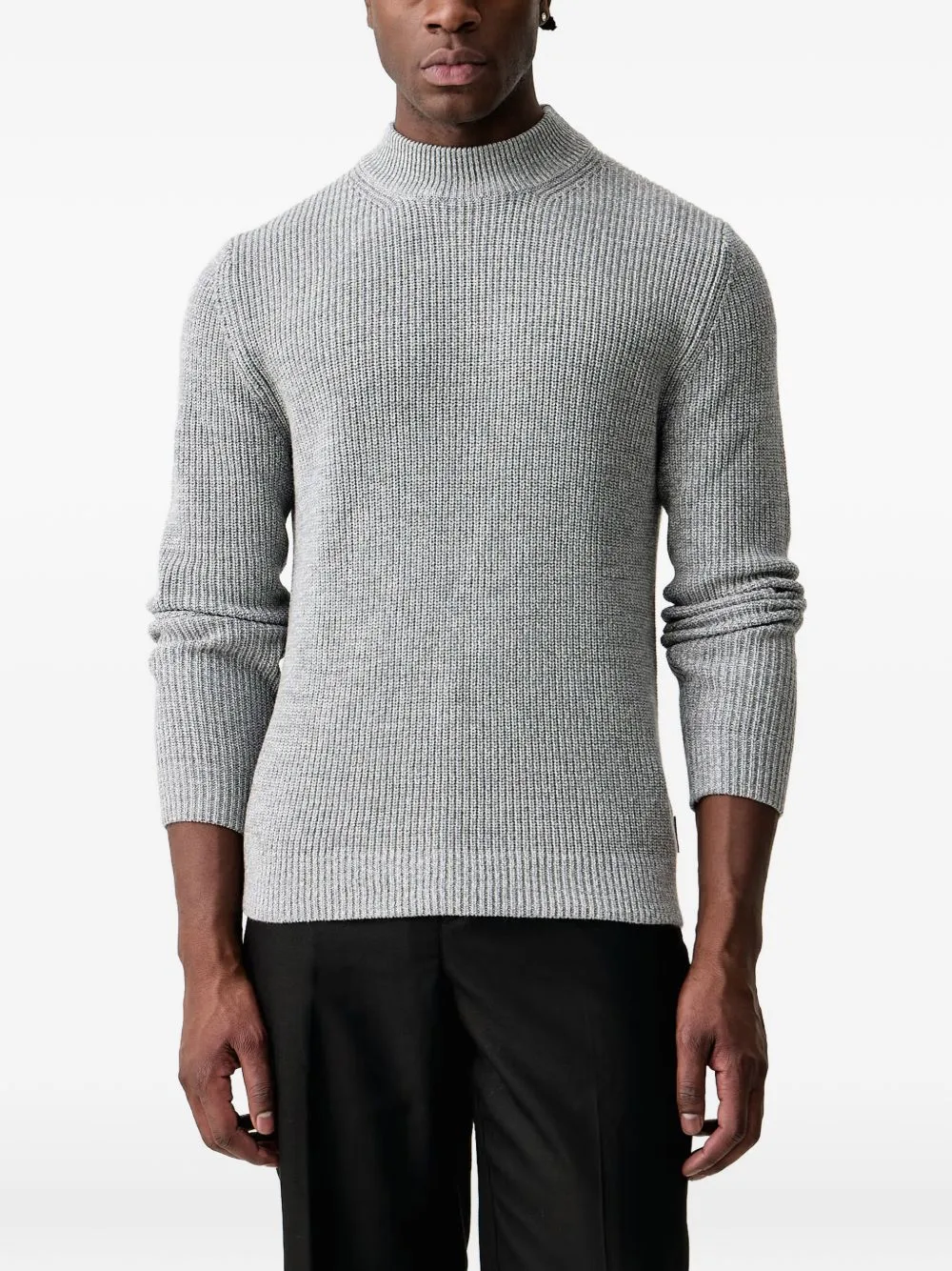Ribbed-Knit Mock-Neck Sweater by Joop!