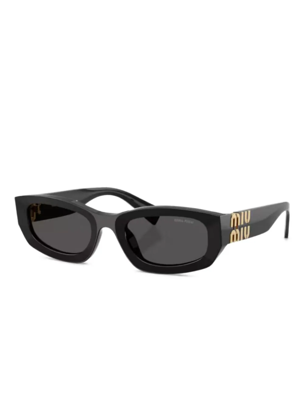 Logo-Detail Geometric-Frame Sunglasses by Miu Miu Eyewear