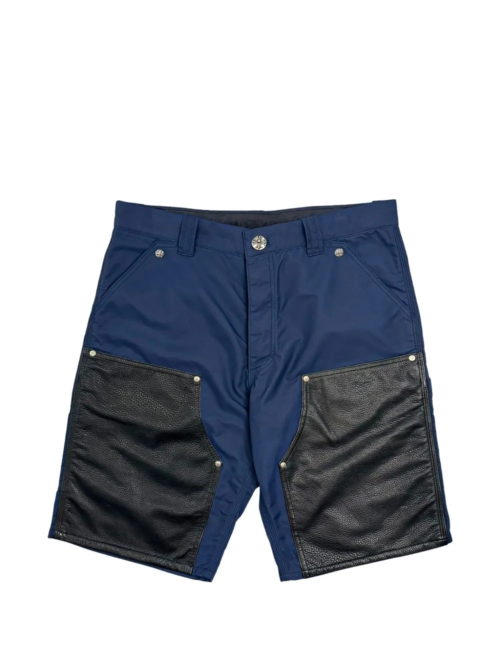 Leather-Panelled Carpenter Shorts by Chrome Hearts