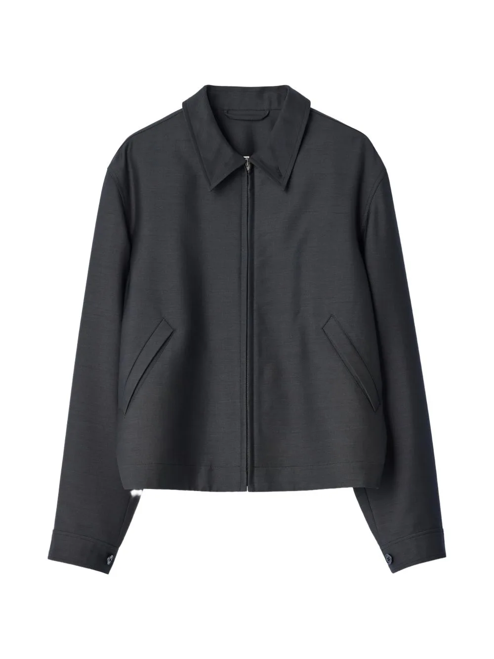 Zipped Blouson in Double-Face Wool and Viscose by LEMAIRE