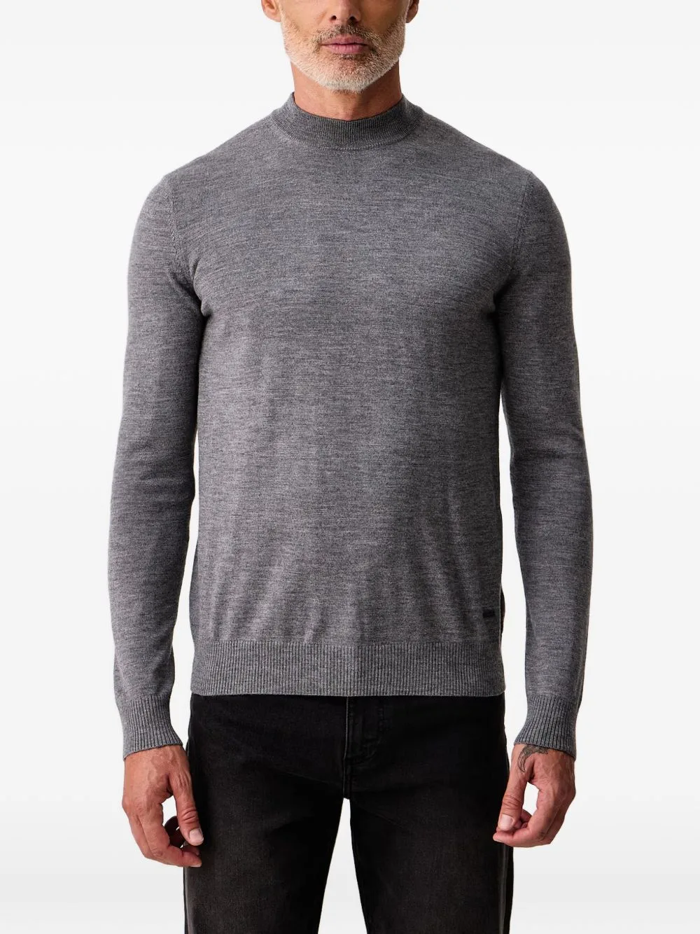 Ribbed-Trim Crew-Neck Sweater by Joop!