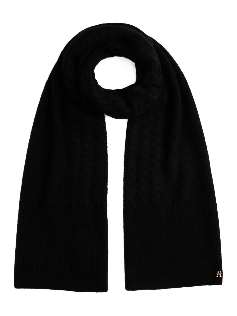 Cable-Knit Logo Scarf by Tommy Hilfiger