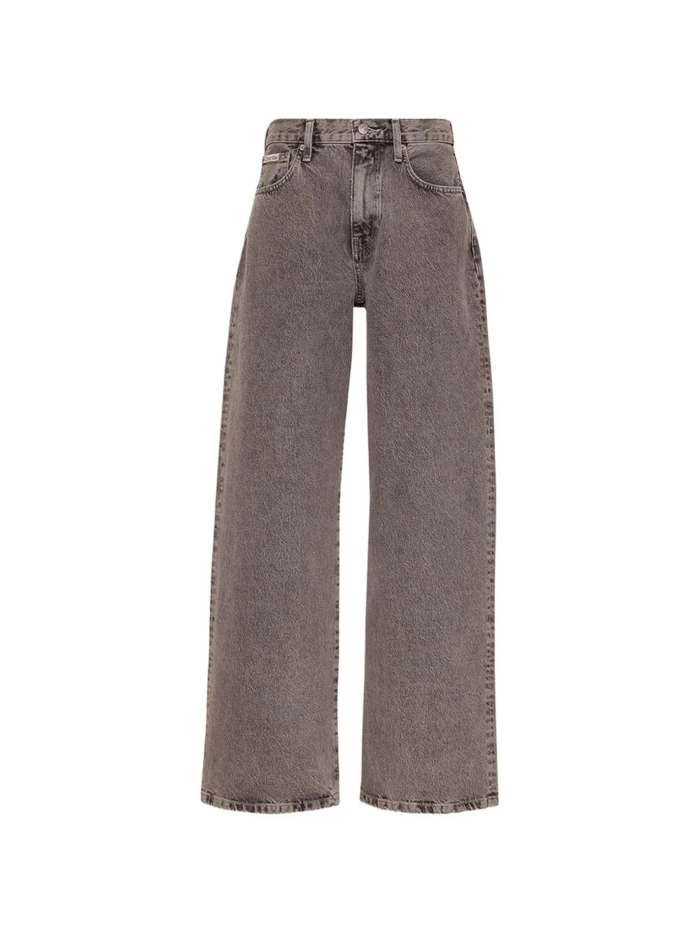 Logo-Patch Wide-Leg Jeans by Calvin Klein