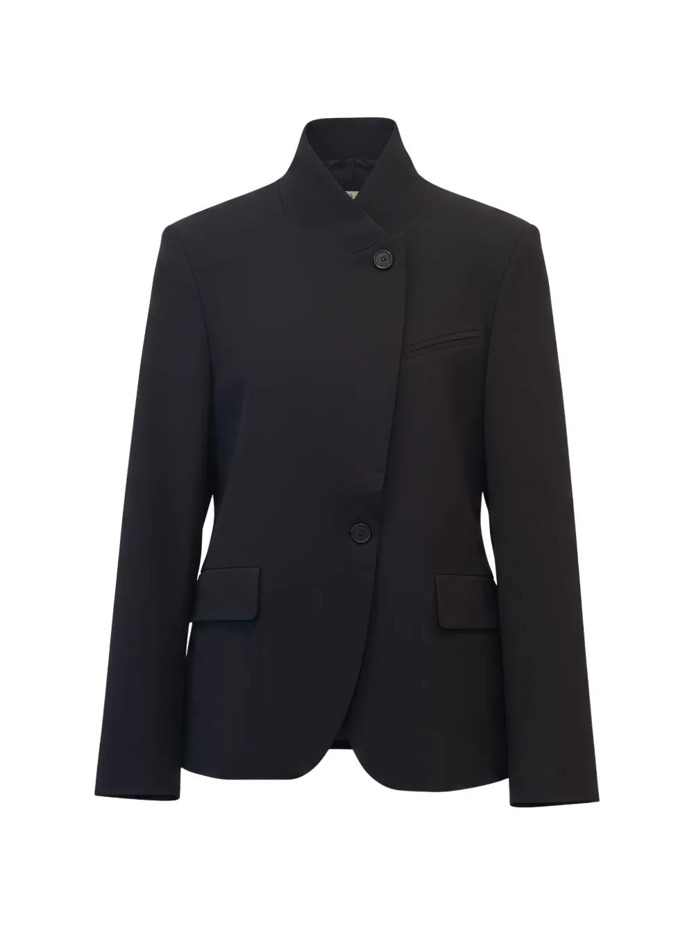 Asymmetric High-Neck Jacket by ANITIE
