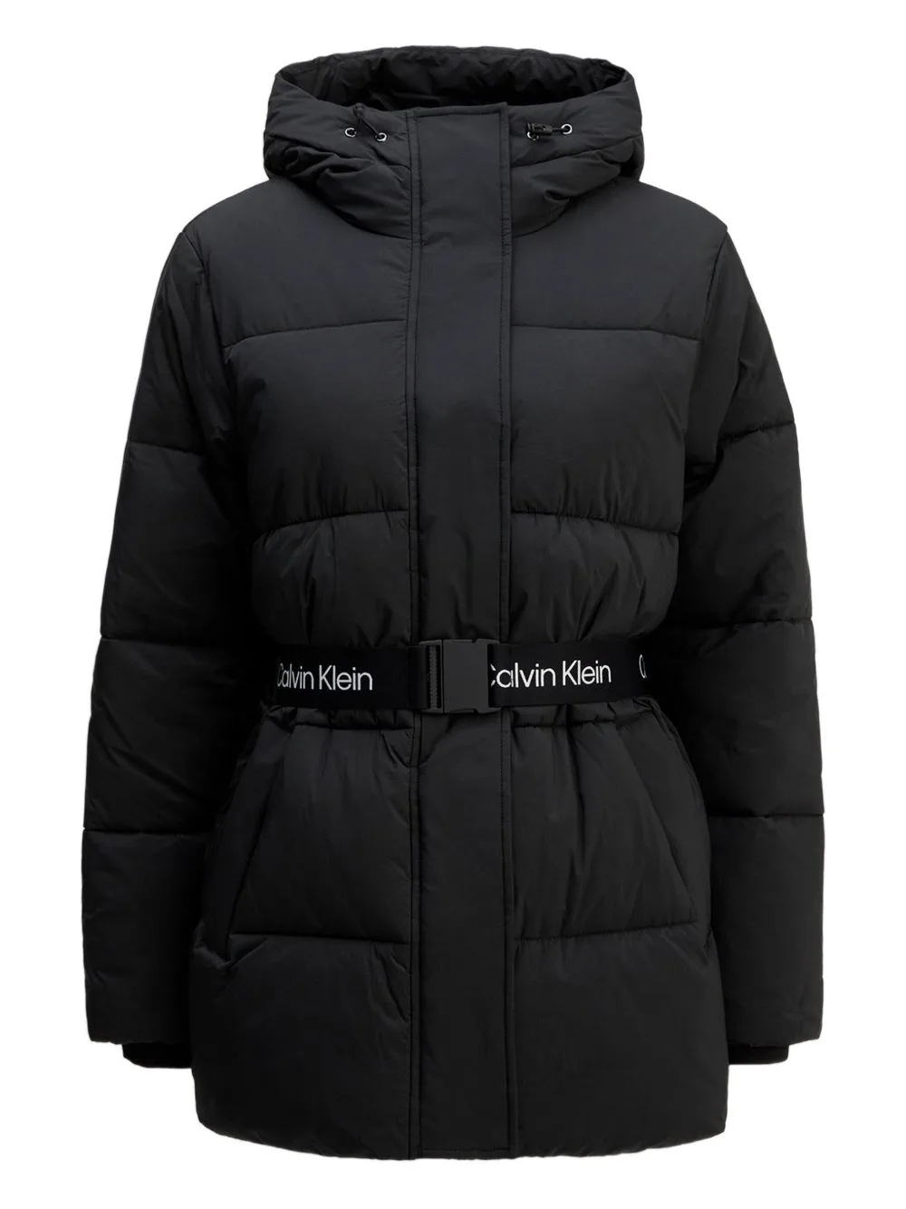 Hooded Belted Coat by Calvin Klein Jeans