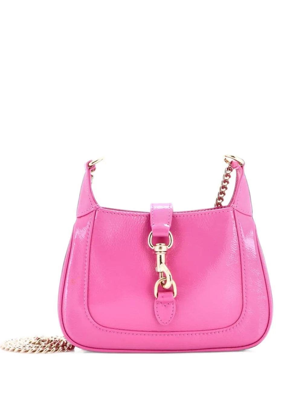 Jackie Notte Chain Patent Mini Hobo Bag by Gucci Pre-Owned