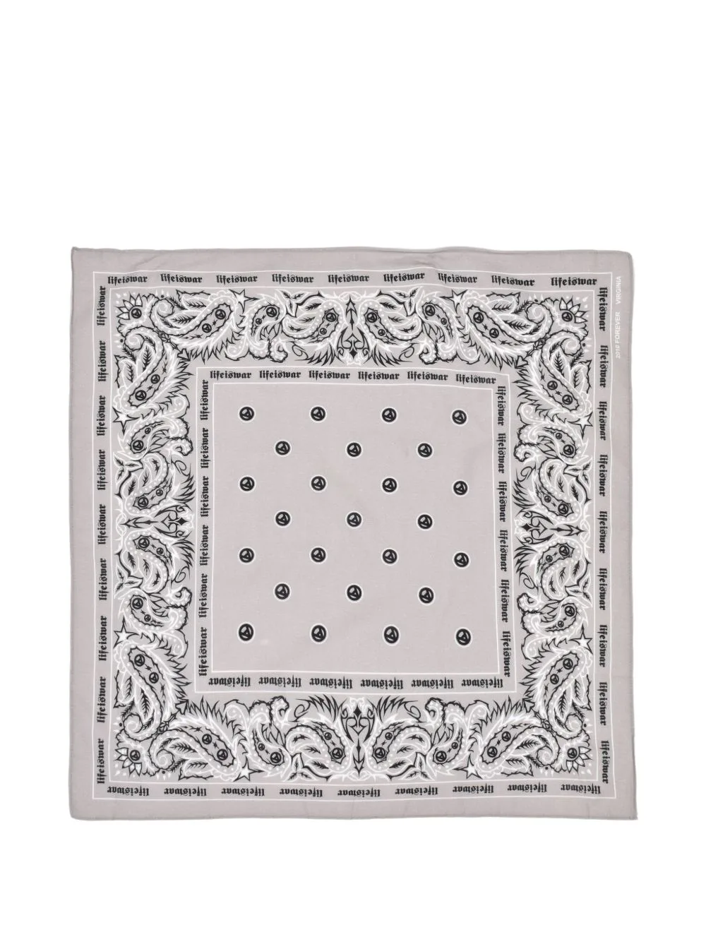 Paisley-Print Logo-Print Scarf